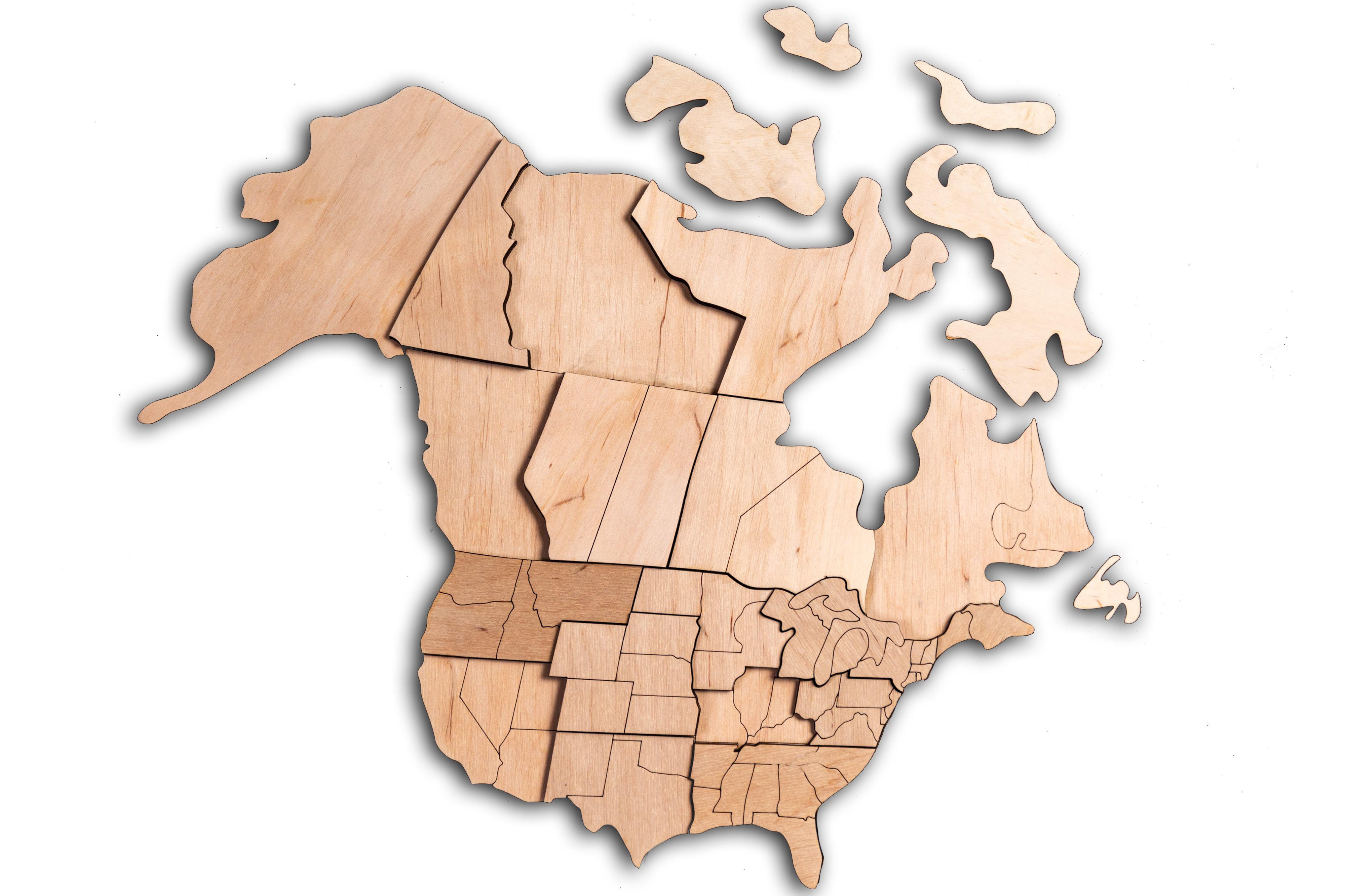 World Map Set Of 3 Cork