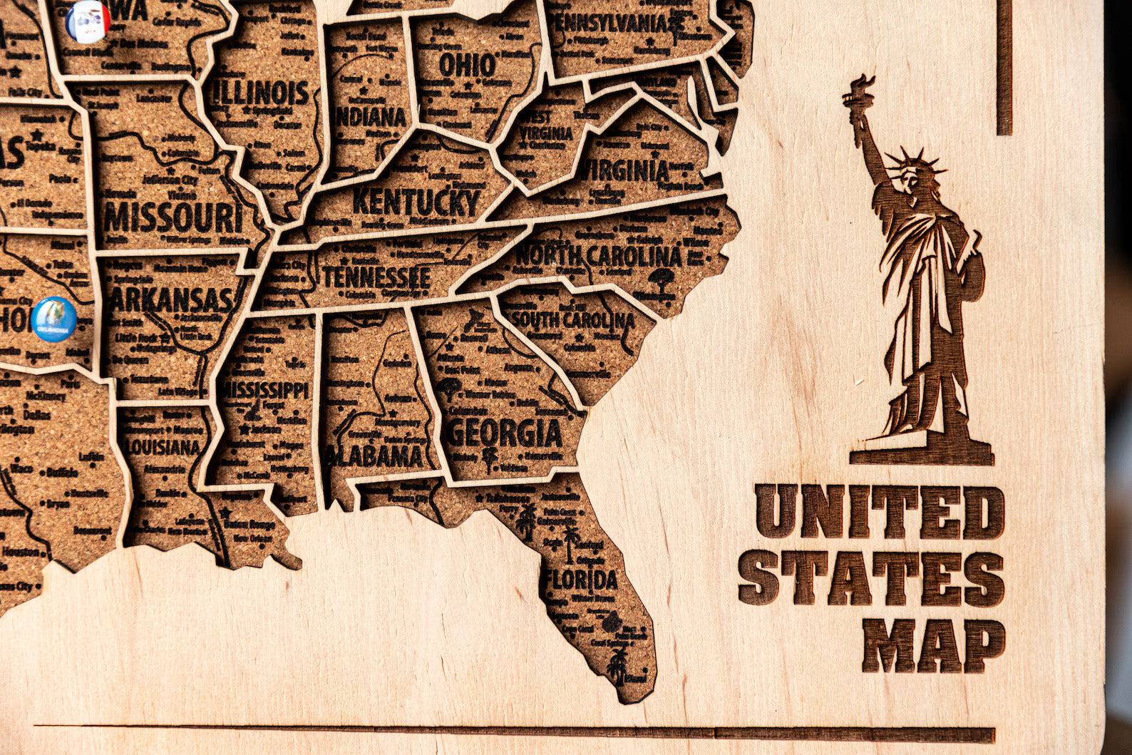 USA Map board