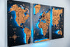 World Map Set Of 3 Cork