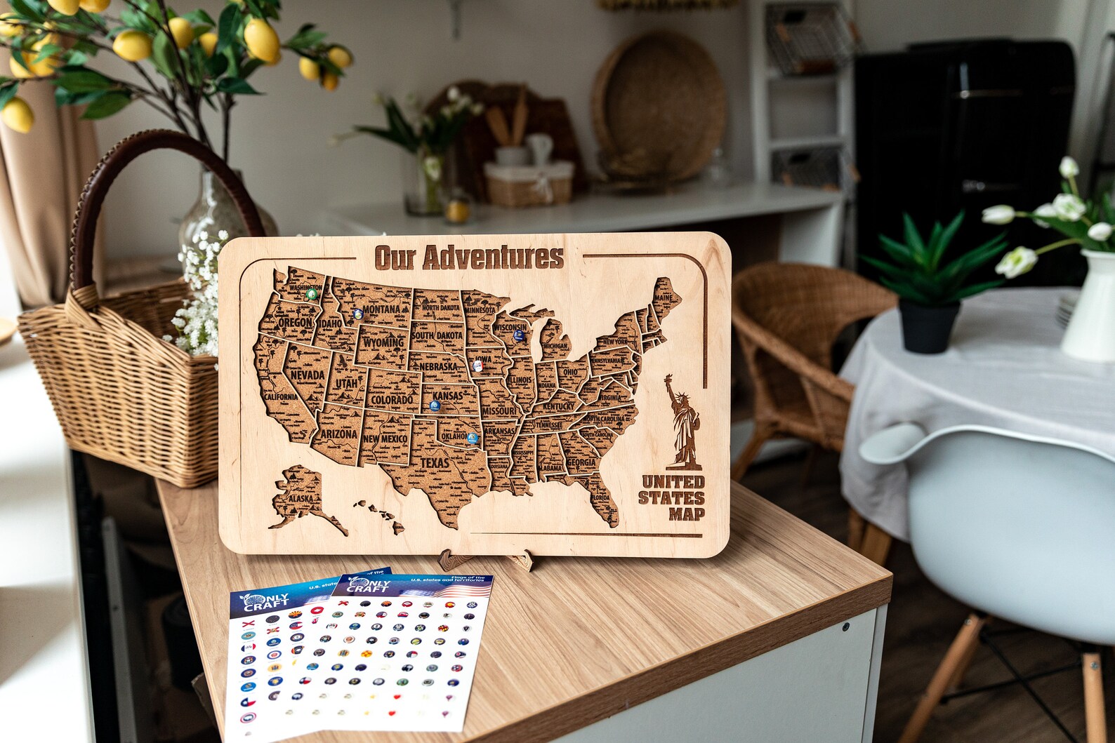 USA Map board