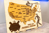 Wooden Baseball Stadium Tracker Map