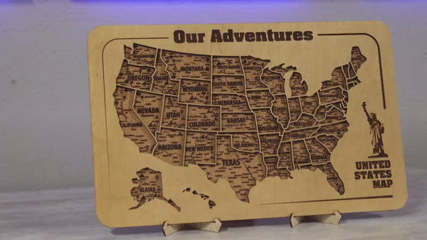 USA Map board
